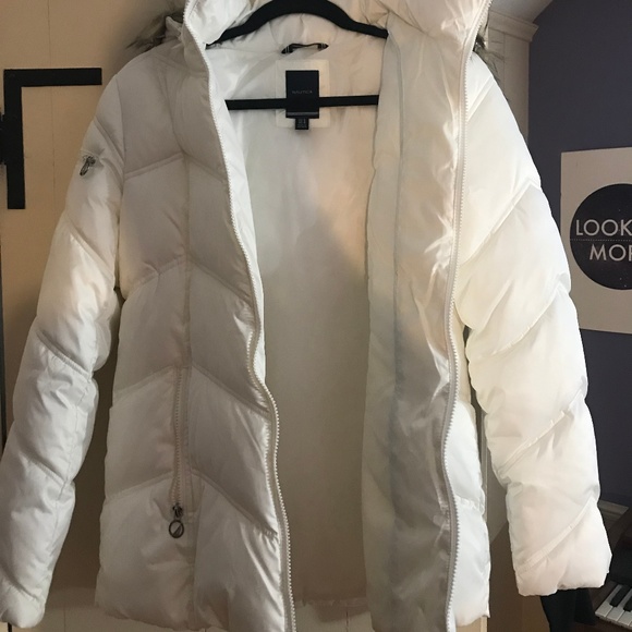white winter jacket